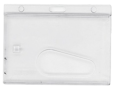 Enclosed Badge Holder with Thumb Slot