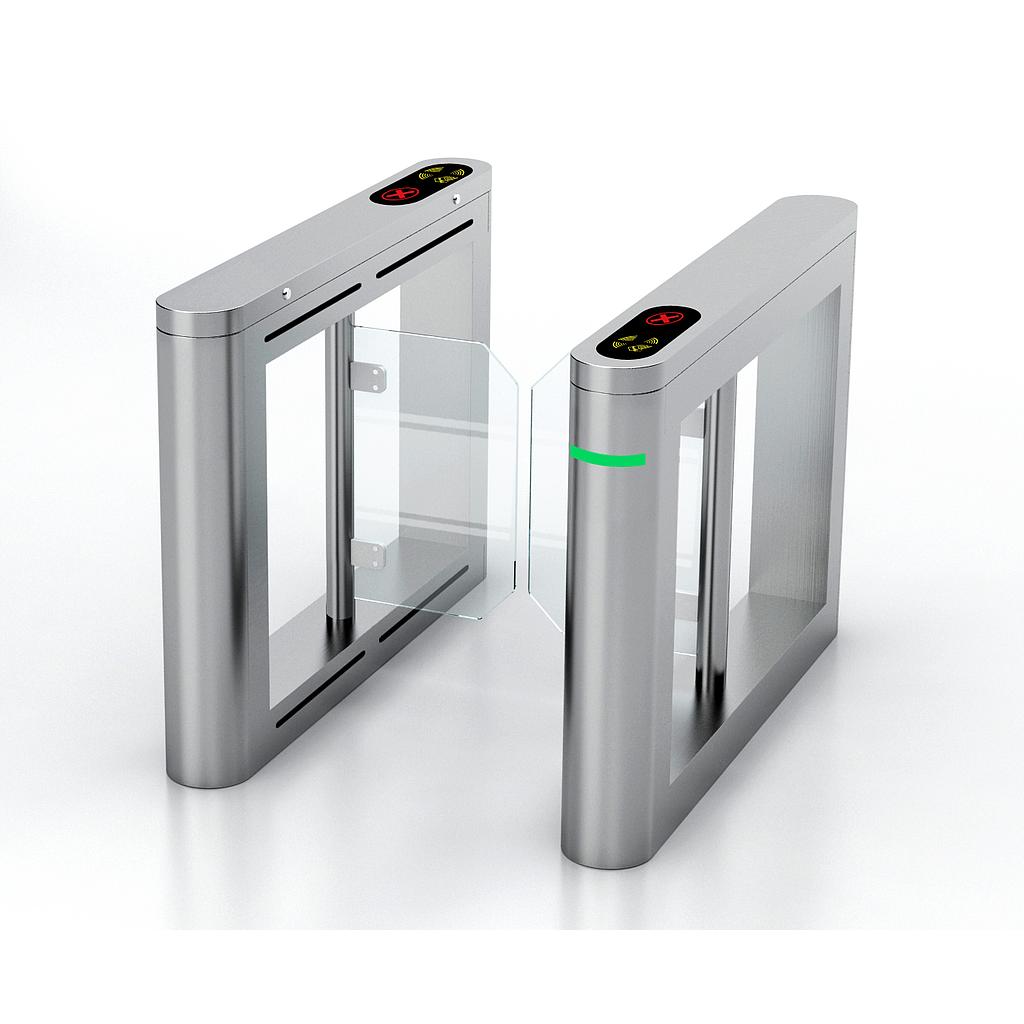 Bi-directional Stainless Steel Swing Turnstile with acrylic arms