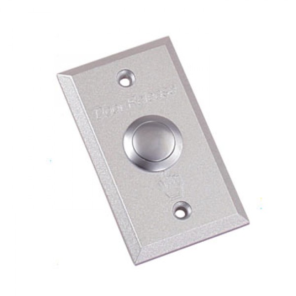 Aluminium door release button for building-in.
