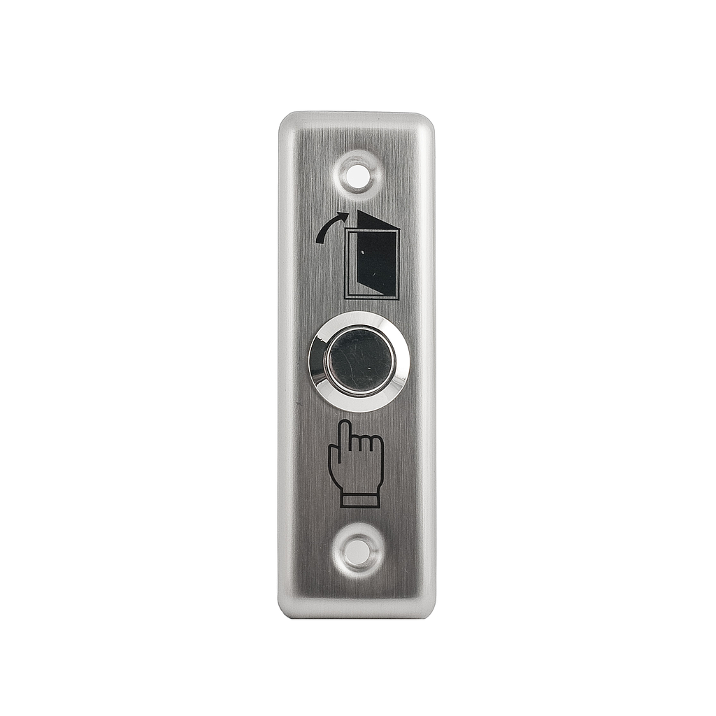 Stainless steel (inox) exit button